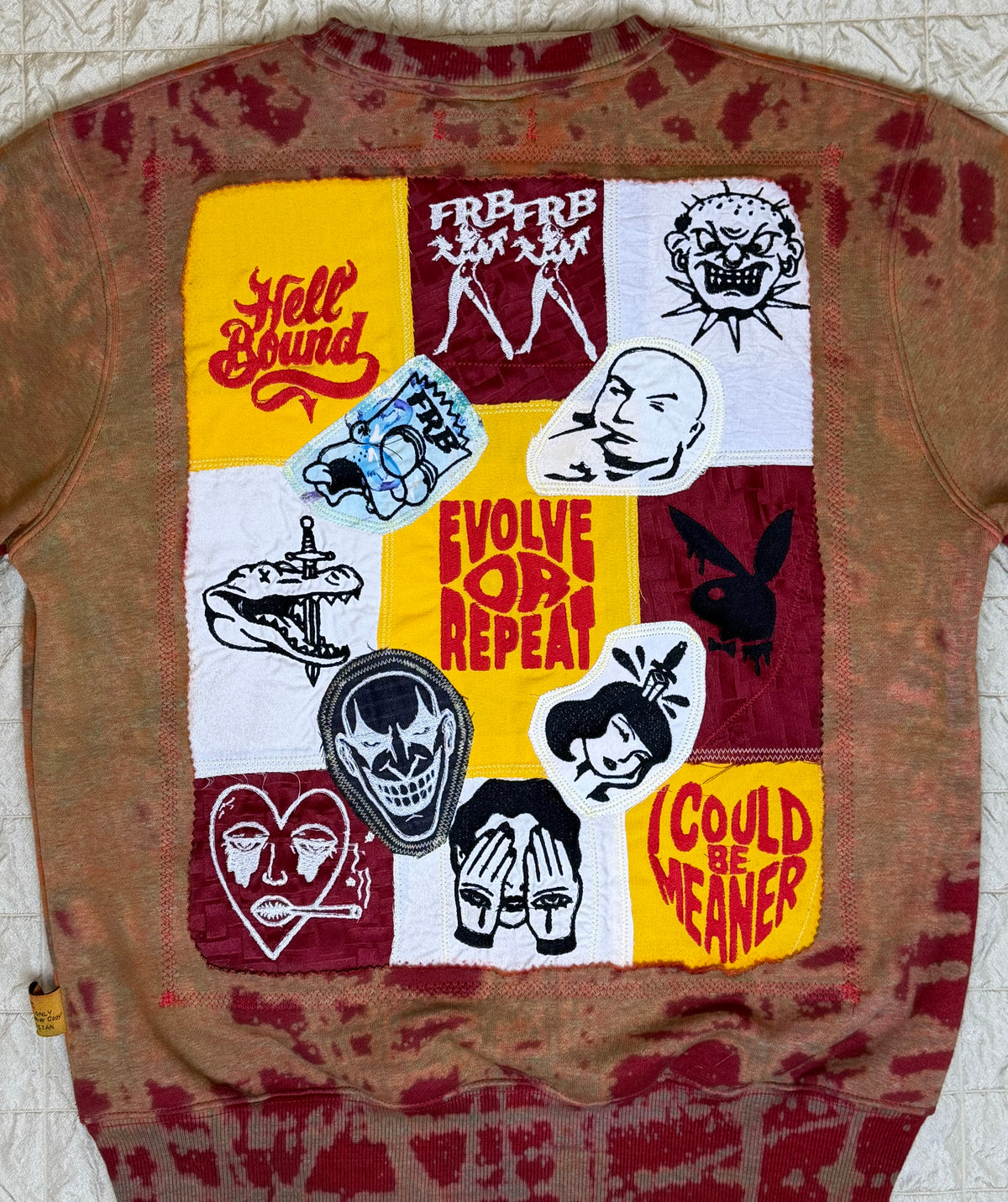 JOKE PATCHWORK CREWNECK-LARGE