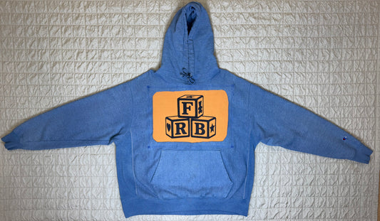 ORANGE BLOCKS HOODIE-XL