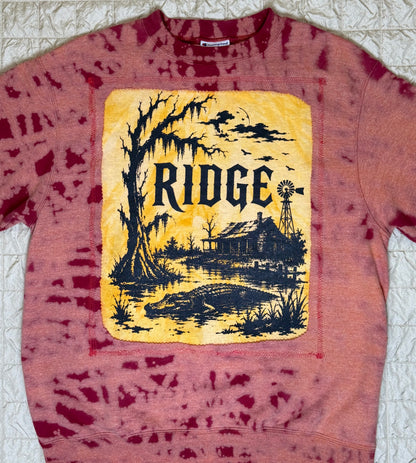 DENIM PATCHWORK CREWNECK-MEDIUM