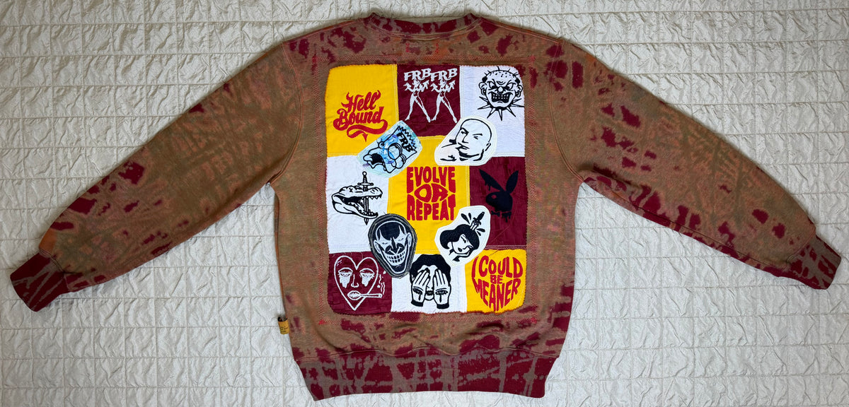 JOKE PATCHWORK CREWNECK-LARGE