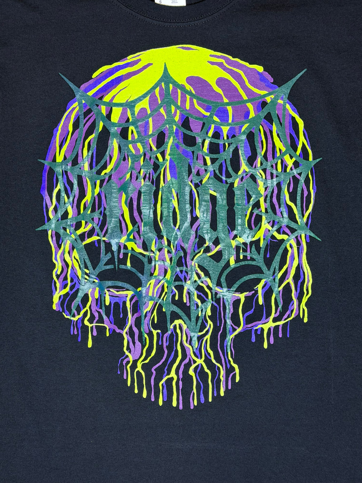 WEB SKULL GLOW IN THE DARK TEE-SMALL