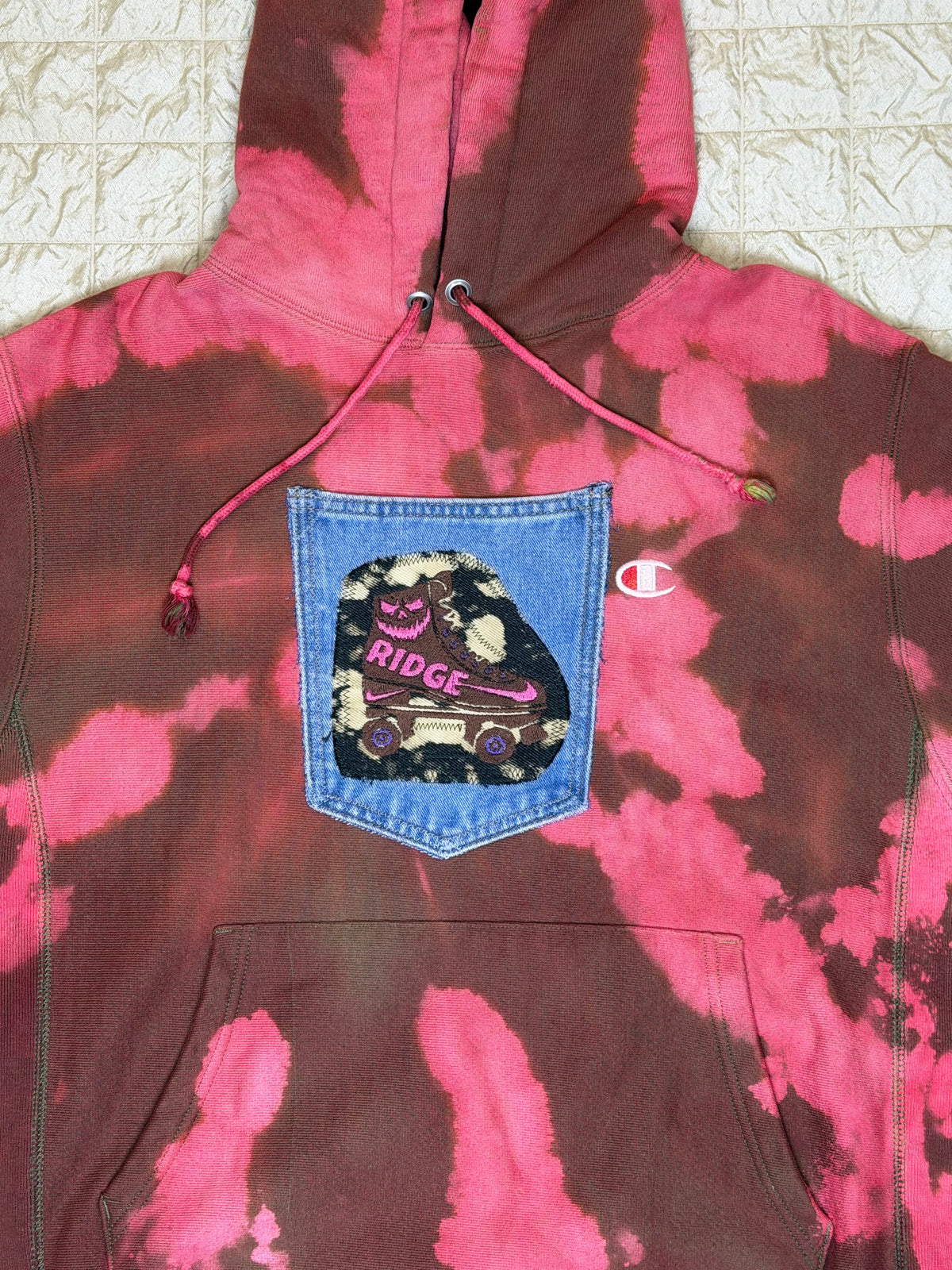 PINK SKATE HOODIE-MEDIUM