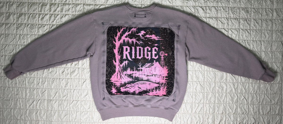 RABBIT QUILT CREWNECK-WOMENS XS