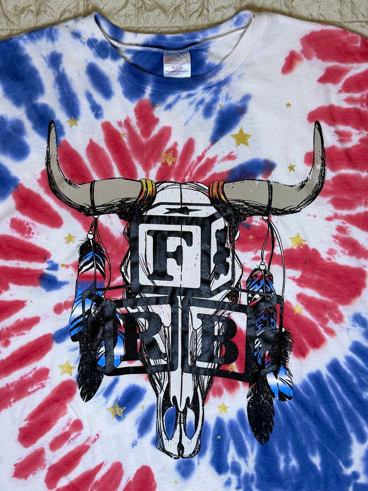 LONGHORN TYE DYE TEE-MEDIUM