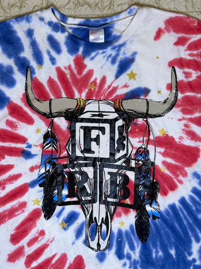 LONGHORN TYE DYE TEE-MEDIUM