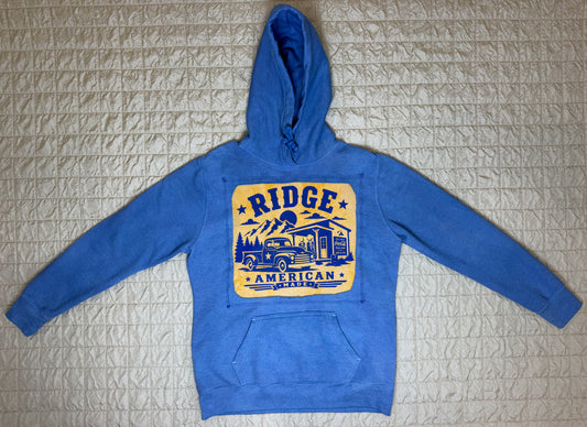 DENIM PATCHWORK HOODIE-LARGE